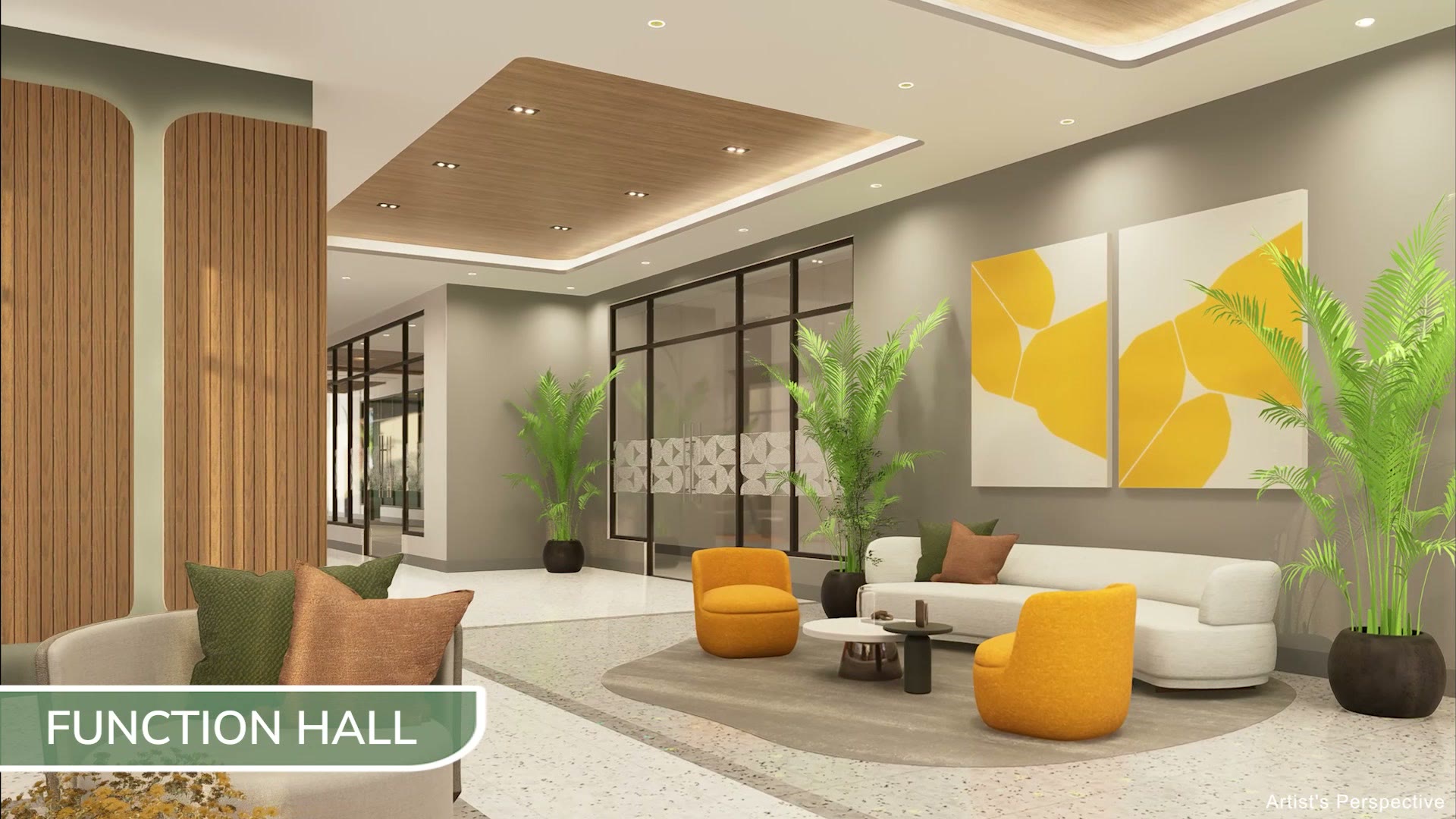 Function hall — Amenity floor. Architect's perspective, Downtowne Premier Residences
