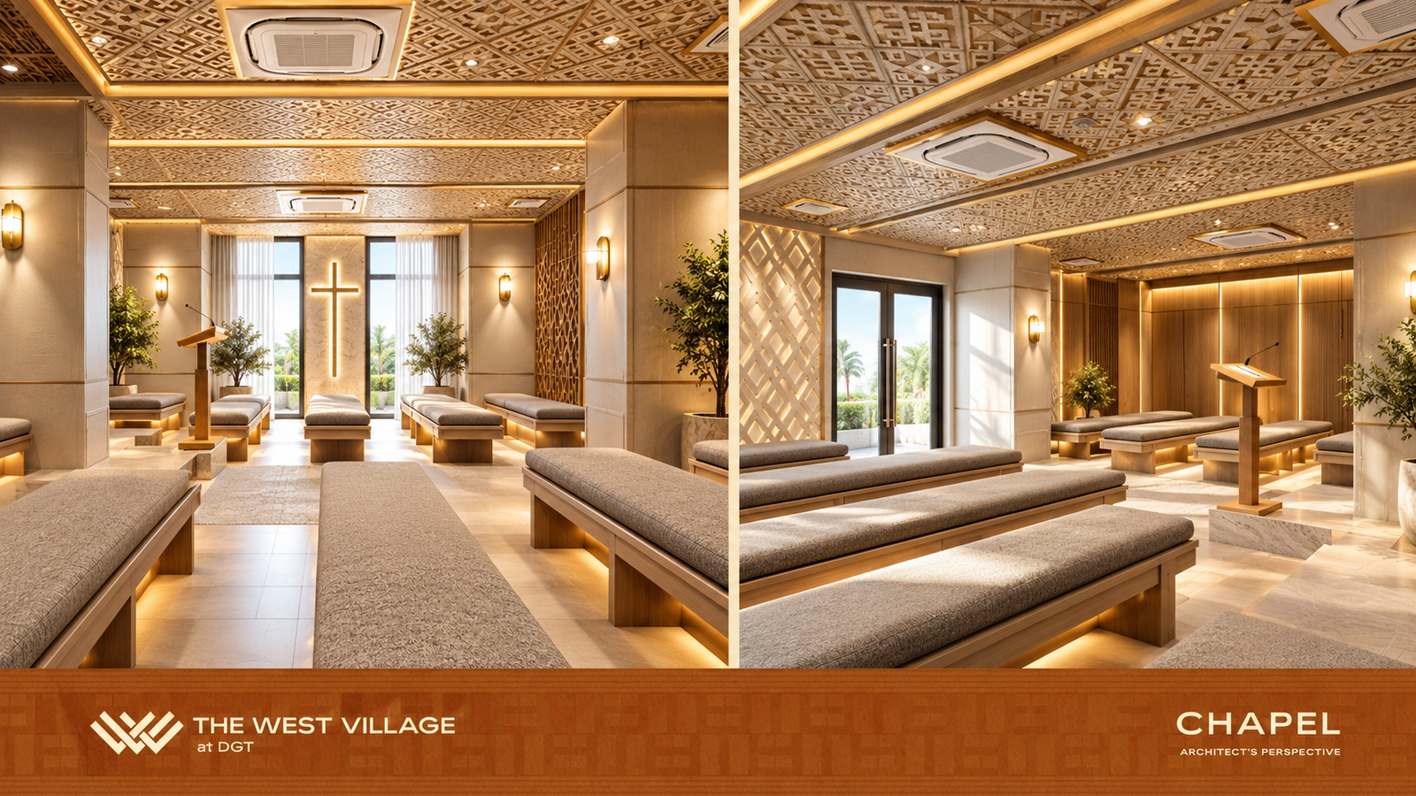 Chapel — Amenity floor. Architect's perspective, The West Village at DGT