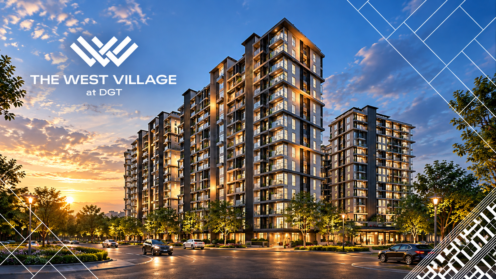 Architect's perspective of the new towers at The West Village, Davao Global Township